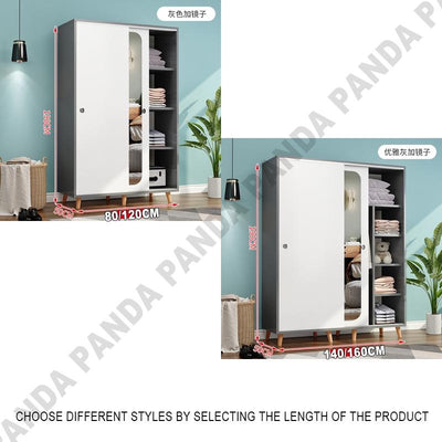 Wardrobe Whit Mirror Sliding Wardrobe Bedroom Dressing Mirror Wardrobe Storage Cabinet