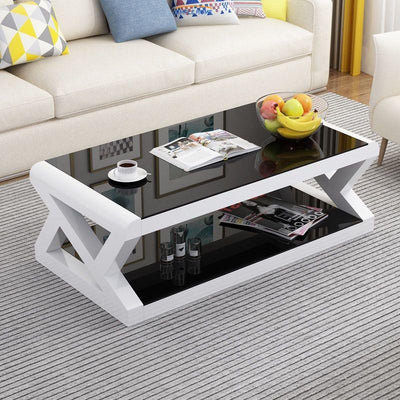 Simple Modern Coffee Table Living Room Simple Tempered Glass Tea Table Small Household Tea Table