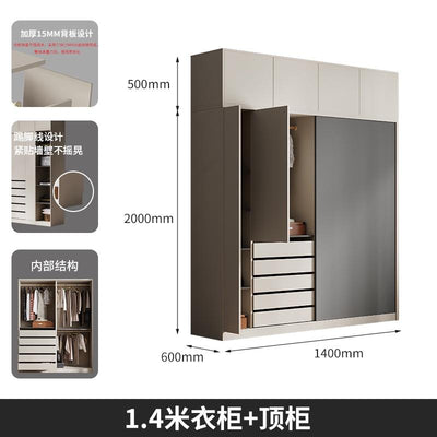 Arper Solid Wood Wardrobe Sliding Door Wardrobe Simple Assembly Wardrobe Small Family Bedroom