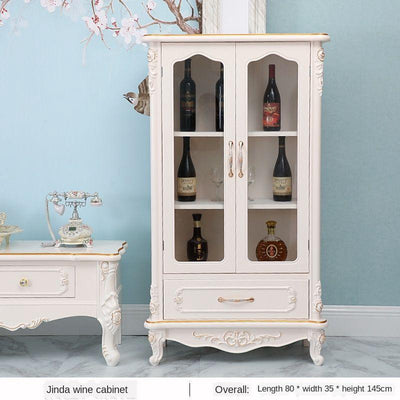 European Small Wine Cabinet White Dining Cabinets Locker Kitchen Display Cabinets Tea Cabinets