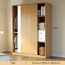 Zxd Integrated Wardrobe Sliding Door Household Bedroom Modern Simple Locker Solid Wood Storage