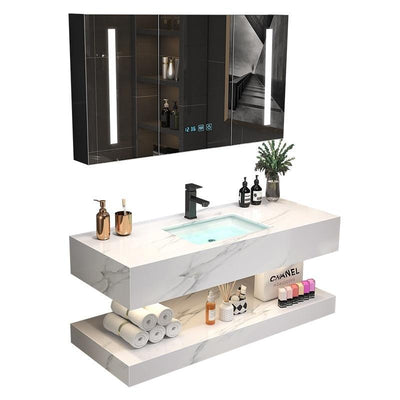 Zcm Modern Simple Bathroom Cabinet Combination Bathroom Set Bathroom Marble Wash Stand Wash Basin