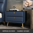 Russian Pine Simple Modern Minimalist Nordic Drawer Storage Bedside Table High-end Leather Bed