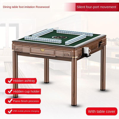 Singapore Auto Mahjong Table With Animal No-push Roller Coaster Mute Machine Full-automatic Foldable