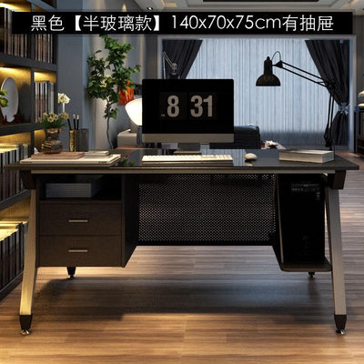 Boss desk single large class director tempered glass computer manager modern minimalist book table