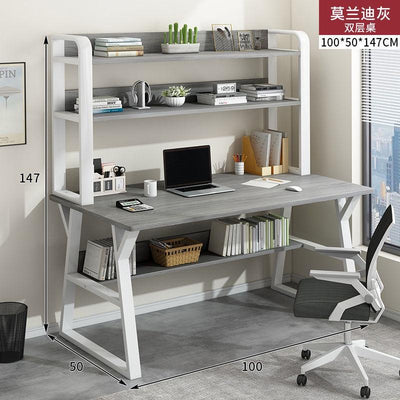 Simple Student Desk With Bookshelf Combination Computer Desk Home Desk