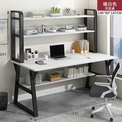 Simple Student Desk With Bookshelf Combination Computer Desk Home Desk