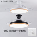 Ceiling invisible ceiling fan light ultra-thin LED telescopic folding fan light dining room living