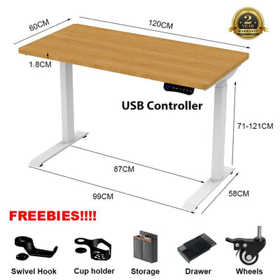 Height-adjustable desk, study table